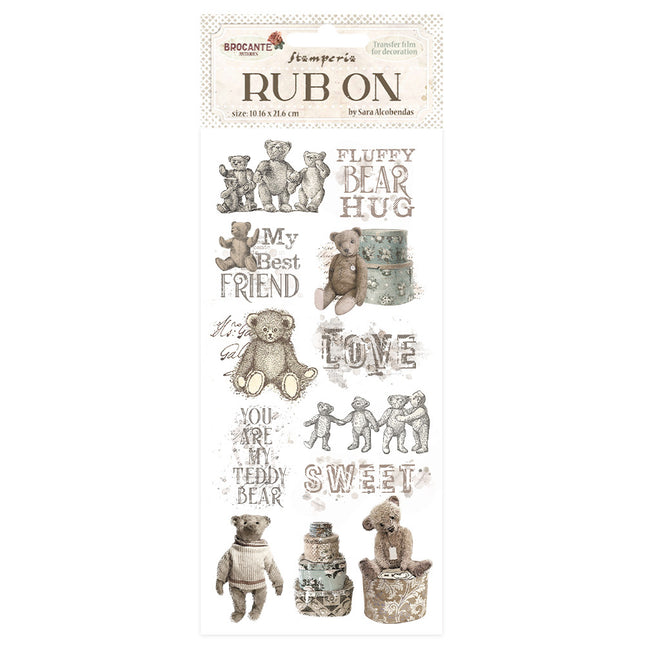 Rub-on cm 10,16x21,6 - Brocante Antiques Teddy Bears