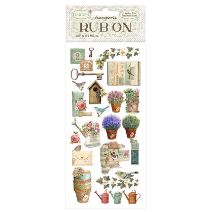 Rub-on cm 10,16x21,6 - Garden nests