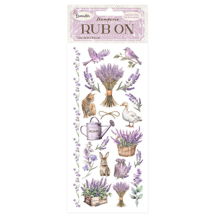Rub-on cm 10,16x21,6 - Lavender elements