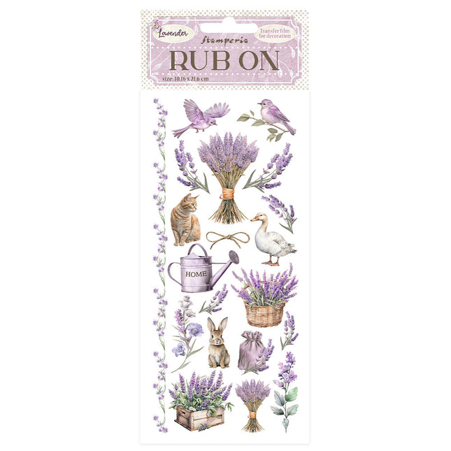 Rub-on cm 10,16x21,6 - Lavender elements