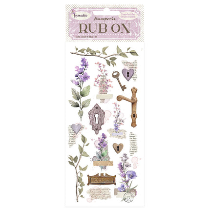 Rub-on cm 10,16x21,6 - Lavender keys