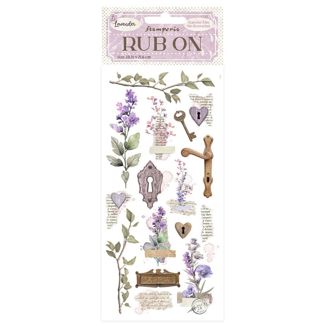 Rub-on cm 10,16x21,6 - Lavender keys