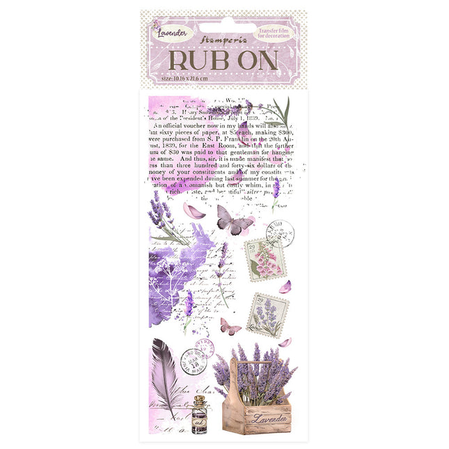 Rub-on cm 10,16x21,6 - Lavender stamps