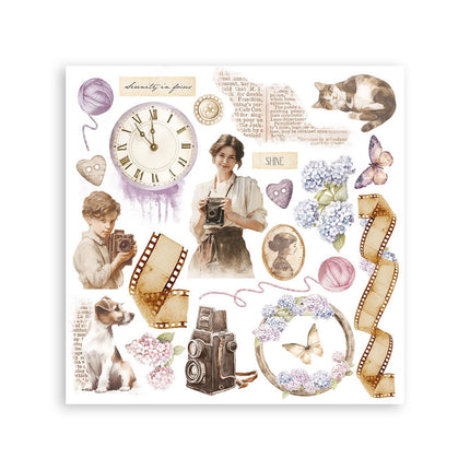 Rub on kit cm 15,5x15,5 - 6 pages  Quiet Days