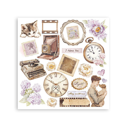 Rub on kit cm 15,5x15,5 - 6 pages  Quiet Days