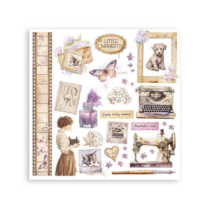 Rub on kit cm 15,5x15,5 - 6 pages  Quiet Days