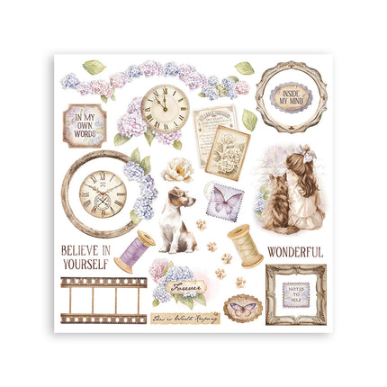 Rub on kit cm 15,5x15,5 - 6 pages  Quiet Days