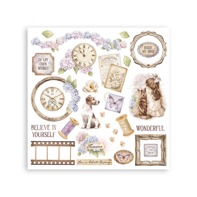 Rub on kit cm 15,5x15,5 - 6 pages  Quiet Days