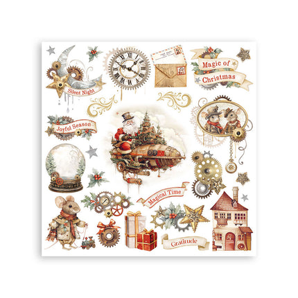 Assortment Rub on cm 15,5x15,5 - 6 subjects Gear up for Christmas