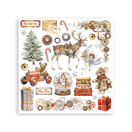 Assortment Rub on cm 15,5x15,5 - 6 subjects Gear up for Christmas