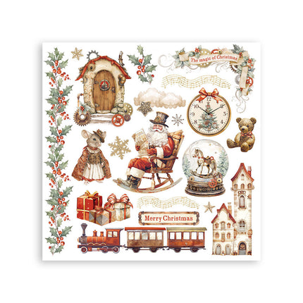 Assortment Rub on cm 15,5x15,5 - 6 subjects Gear up for Christmas