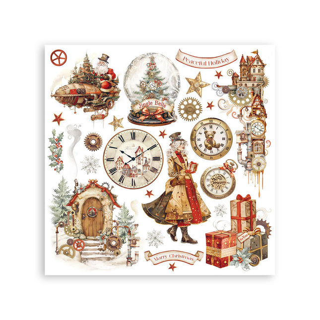 Assortment Rub on cm 15,5x15,5 - 6 subjects Gear up for Christmas