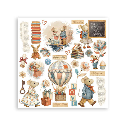 Rub on kit cm 15,5x15,5 - 6 pages Family