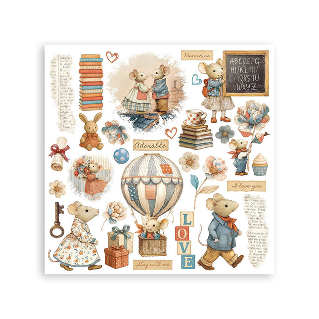 Rub on kit cm 15,5x15,5 - 6 pages Family