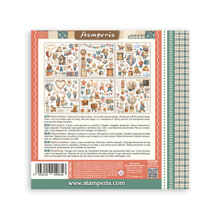 Rub on kit cm 15,5x15,5 - 6 pages Family