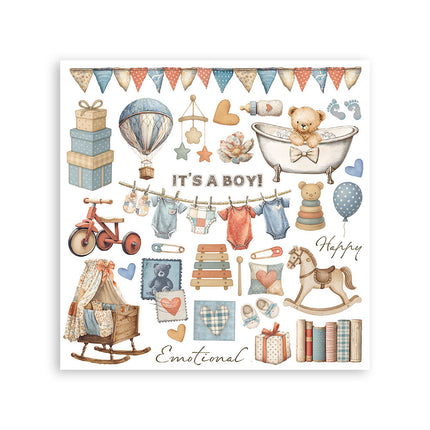 Rub on kit cm 15,5x15,5 - 6 pages Baby