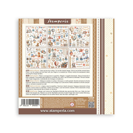 Rub on kit cm 15,5x15,5 - 6 pages Baby