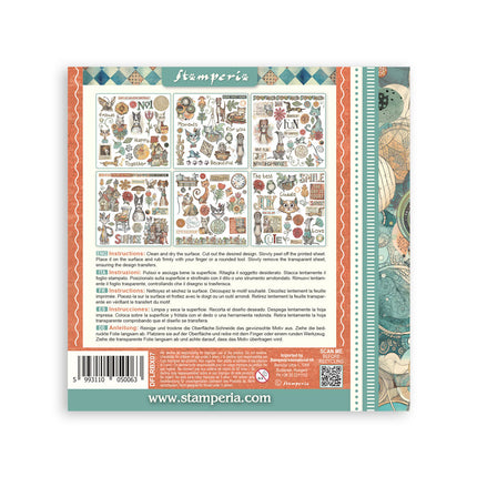 Rub on kit cm 15,5x15,5 - 6 pages Furry Friends