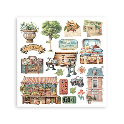 Rub on kit cm 15,5x15,5 - 6 pages  Art of Travelling