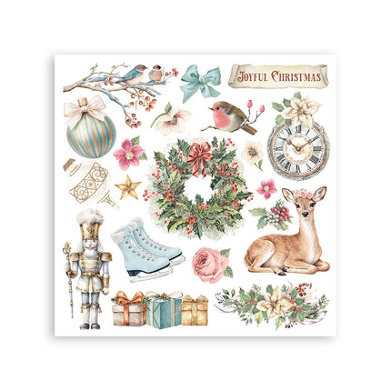 Printed Decorative Rub on kit for Art and Craft cm 15,5x15,5 - Winter Magic