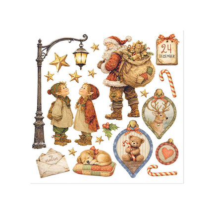 Printed Decorative Rub on kit for Art and Craft cm 15,5x15,5 - Silent Night