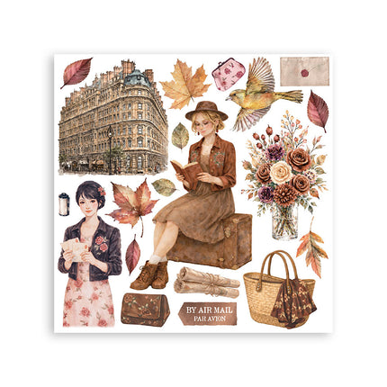 Printed Decorative Rub on kit for Art and Craft cm 15,5x15,5 - Our Way