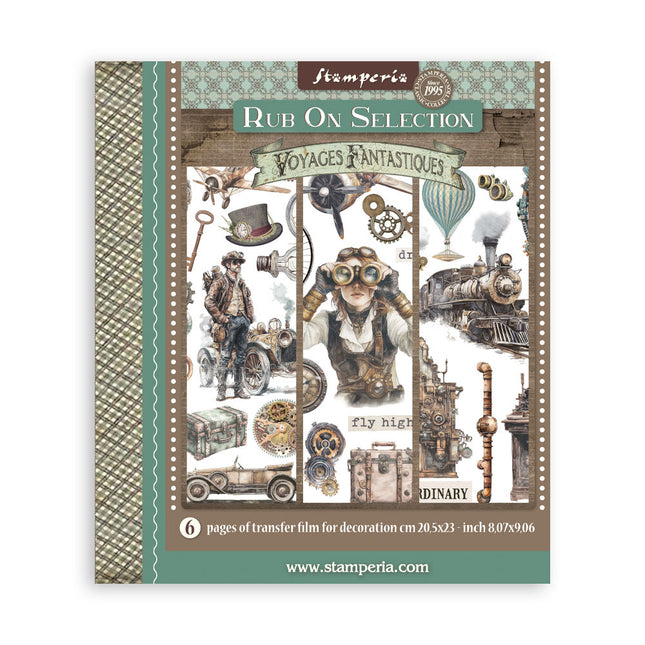 Rub on selection cm 20,5x23 6 pages - Voyages Fantastiques