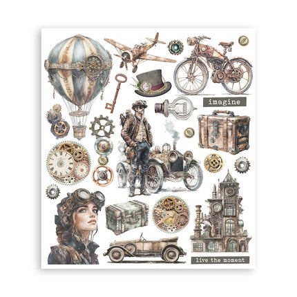 Rub on selection cm 20,5x23 6 pages - Voyages Fantastiques