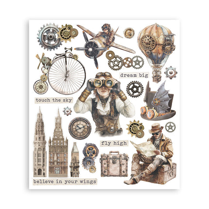 Rub on selection cm 20,5x23 6 pages - Voyages Fantastiques