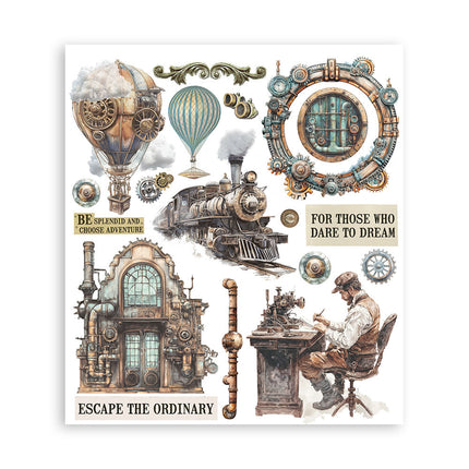 Rub on selection cm 20,5x23 6 pages - Voyages Fantastiques