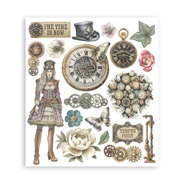 Printed Decorative Rub on selection for Art and Craft cm 20,5x23 - Gardens of Time