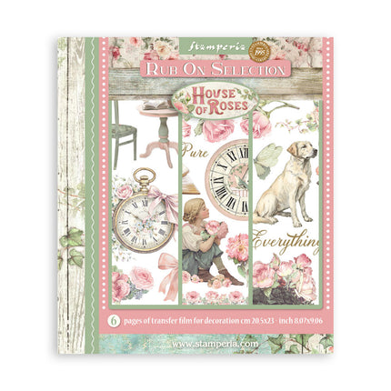 Printed Decorative Rub on selection for Art and Craft cm 20,5x23 - House of Roses