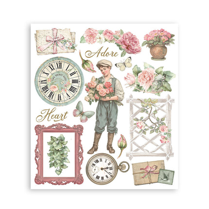 Printed Decorative Rub on selection for Art and Craft cm 20,5x23 - House of Roses
