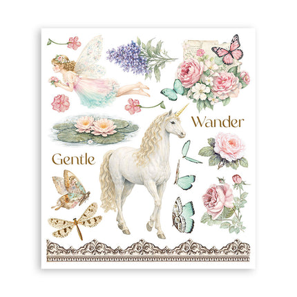Printed Decorative Rub on selection for Art and Craft cm 20,5x23 - Wonderland