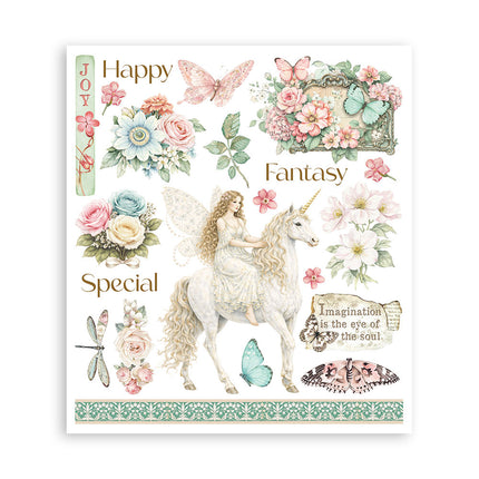Printed Decorative Rub on selection for Art and Craft cm 20,5x23 - Wonderland
