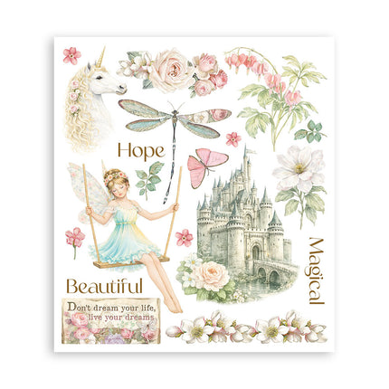 Printed Decorative Rub on selection for Art and Craft cm 20,5x23 - Wonderland