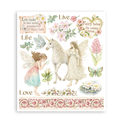 Printed Decorative Rub on selection for Art and Craft cm 20,5x23 - Wonderland