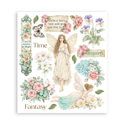 Printed Decorative Rub on selection for Art and Craft cm 20,5x23 - Wonderland