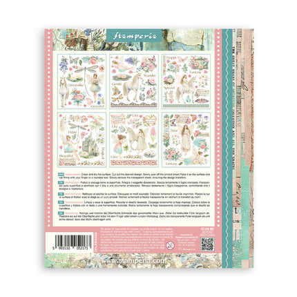 Printed Decorative Rub on selection for Art and Craft cm 20,5x23 - Wonderland