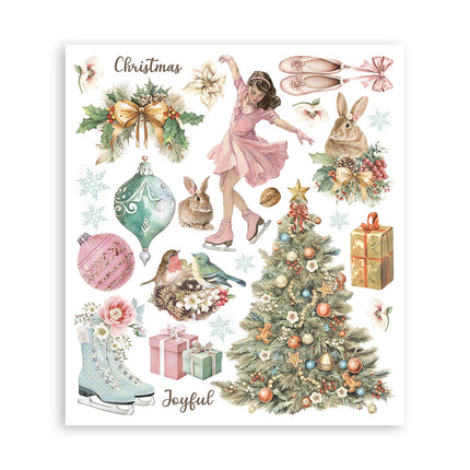 Printed Decorative Rub on selection for Art and Craft cm 20,5x23 - Winter Magic