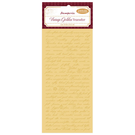 Vintage Golden Transfer cm 10,16x21,6 - Writing