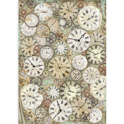 A3 Rice paper packed Lady Vagabond clock and mechanisms