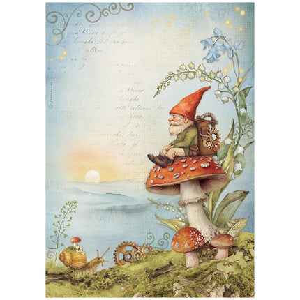 A4 Rice paper packed - Hidden Grove gnome