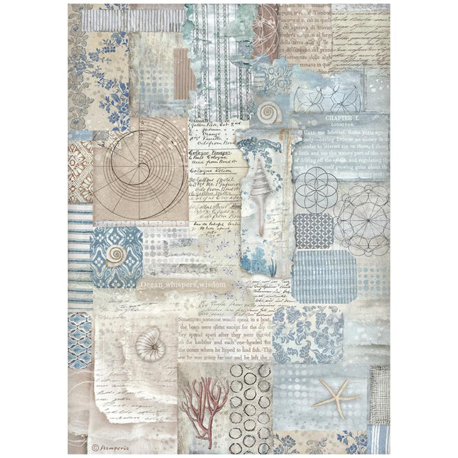 A4 Rice paper packed - Silent Sea texture