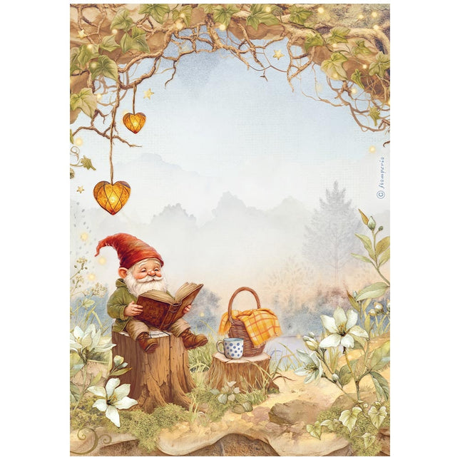 A4 Rice paper packed - Whispering woods gnome