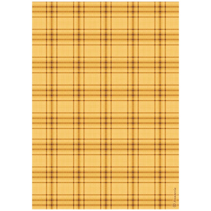 A4 Rice paper packed - Whispering woods tartan pattern