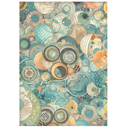 A4 Rice paper packed - Furry Friends harmony of Circles and Textures