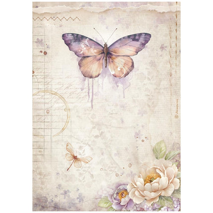 A4 Rice paper packed - Quiet Days butterfly