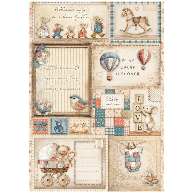 A4 Rice paper packed - Baby cards