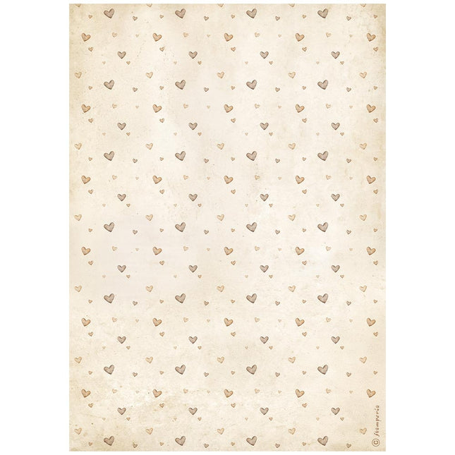 A4 Rice paper packed - Baby hearts pattern